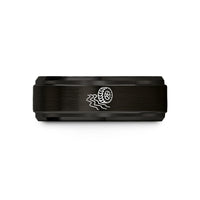 best tokens for dad – black tungsten offroad tire wedding band