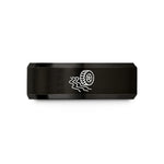 presents for adventure seekers – black tungsten offroad tire wedding band