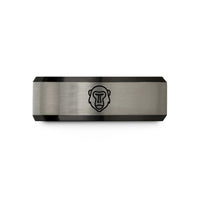 presents for mom birthdays – black & grey tungsten baboon wedding band