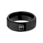 best presents for parents – black tungsten cooler box wedding band