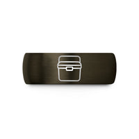 personalized presents for mom – gunmetal & black tungsten cooler box wedding band