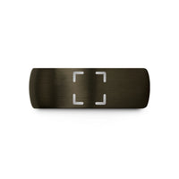 custom bands for couples – gunmetal & black tungsten camera focus brackets wedding band