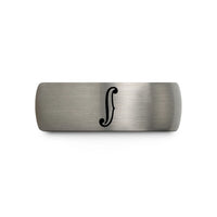 unique presents for mom – gunmetal & gray tungsten f hole shape wedding band
