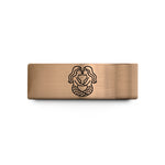 unique presents for mom – rose gold & blue tungsten kissing mermaids heart wedding band