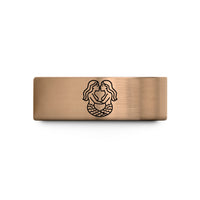 unique presents for mom – rose gold & blue tungsten kissing mermaids heart wedding band