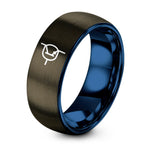 Day Mothers Gifts Sets for Mom – gunmetal & blue tungsten npn transistor ring