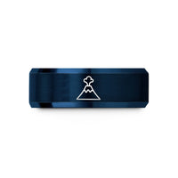 unique presents for mom – black & blue tungsten volcano cone wedding band