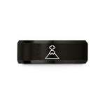 personalized presents for her – black tungsten volcano cone wedding band