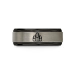 personalized presents for her – black & gray tungsten nail tips icon wedding band