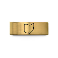 unique moms day jewelry – gold tungsten ohio wedding band