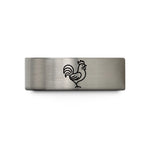 personalized keepsake present – blue & grey tungsten rooster wedding band