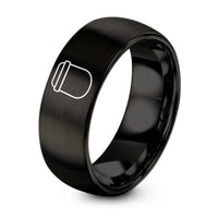 Day Mothers Gifts Unique – black tungsten face shield ring
