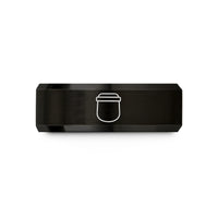 unique presents for mom – black tungsten face shield wedding band