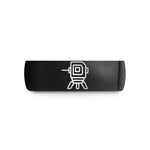 personalized rings for her – black tungsten laser level wedding band