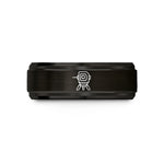 creative presents for couples – black tungsten laser level wedding band