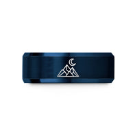 unique presents for moms – blue tungsten mountain moon wedding band
