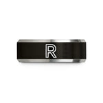 thoughtful presents for couples – black & silver tungsten raidho wedding band