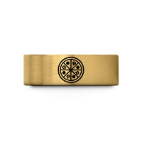 present ideas for her – gold tungsten whole pizza wedding band