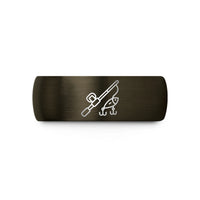 creative mom present ideas – gunmetal & black tungsten baitcasting rod lure wedding band