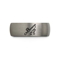 best presents for her – gunmetal & gray tungsten baitcasting rod lure wedding band