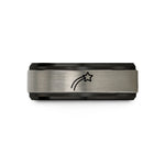 tungsten rings for women – black & grey tungsten shooting star wedding band