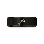 tungsten rings for women – black tungsten shooting star wedding band