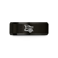 best presents for moms – black tungsten tailfins wedding band