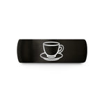 personalized jewelry for women – black tungsten teacup saucer wedding band