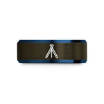 moms day jewelry gifts – gunmetal & blue tungsten tripod wedding band
