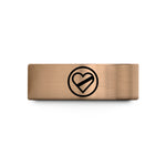 engraved moms day rings – rose gold & blue tungsten diver circle wedding band