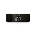 engraved presents for couples – black & gold tungsten salsa dancers wedding band