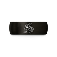 unique moms day presents – black & rose gold tungsten salsa dancers wedding band