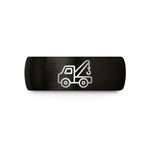 personalized presents for her – black tungsten tow truck hook wedding band