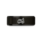 unique presents for mom – black tungsten tow truck hook wedding band