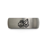 unique presents for mom – gray tungsten tow truck hook wedding band