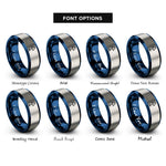 font options for inside engraving on blue & gray daymark triangle rings