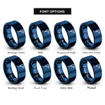 font options for inside engraving on blue dc plug rings