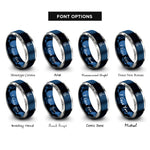 font options for inside engraving on blue & silver deadlift rings