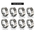 font options for inside engraving on grey death rings