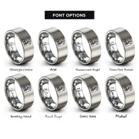 font options for inside engraving on grey death rings