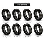 font options for inside engraving on black deaths head hawkmoth rings