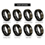 font options for inside engraving on gunmetal & black deaths head hawkmoth rings