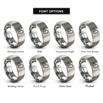 font options for inside engraving on silver deck lines carabiner rings
