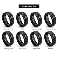 font options for inside engraving on black decrescendo note rings