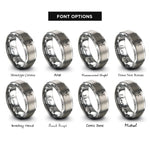font options for inside engraving on gray deer buck rings