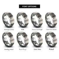 font options for inside engraving on grey deer fawn nuzzle rings