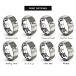 font options for inside engraving on gray deer rings