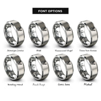 font options for inside engraving on gray deer rings