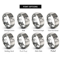 font options for inside engraving on silver deer skull antlers rings