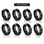 font options for inside engraving on black & silver deer skull rings